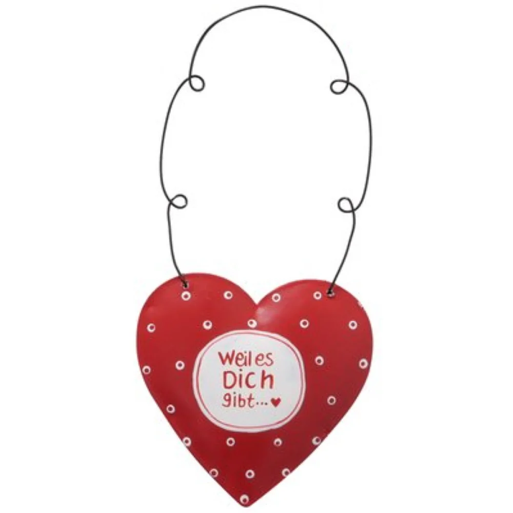 Anhänger Herz aus Metall Rot 8 x 8 cm versch. Varianten - Image 3