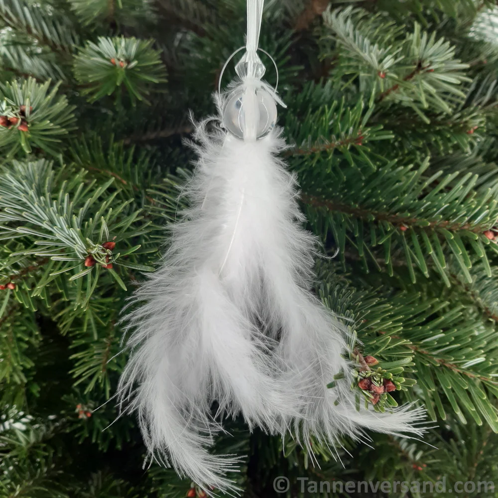 Anhänger mit Feder Weiß 15 cm - Image 3