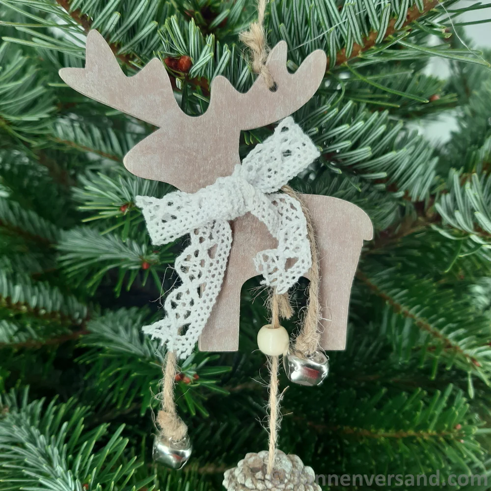 Girlande Elch aus Holz Dekor Natur 7 x 85 cm - Image 3